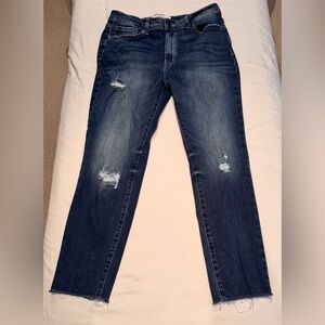 KanCan Dark Blue Distressed Women's Jeans, size 13/30